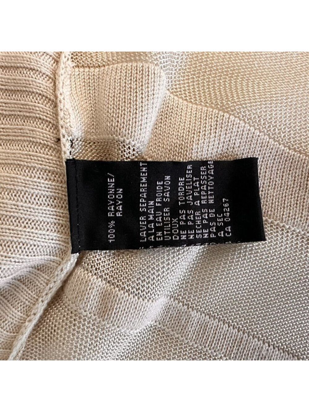 Les Collections Mat Womens Lightweight Open Knit Cardigan Size Medium Beige New - Picture 8 of 11